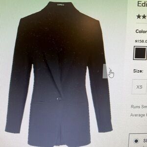 Express Editor one button boyfriend blazer size small